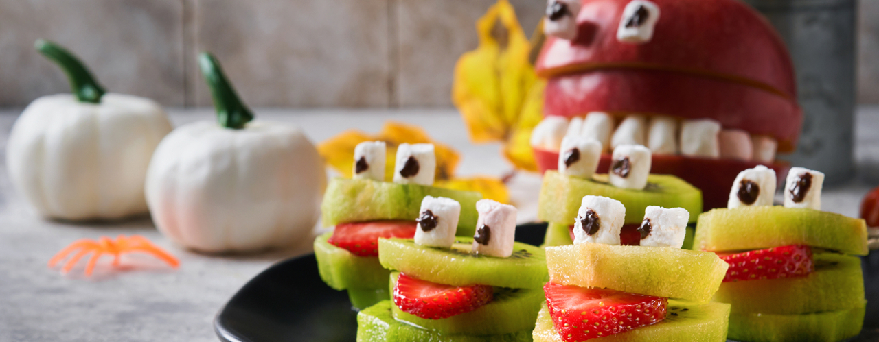 Frutas decoradas halloween